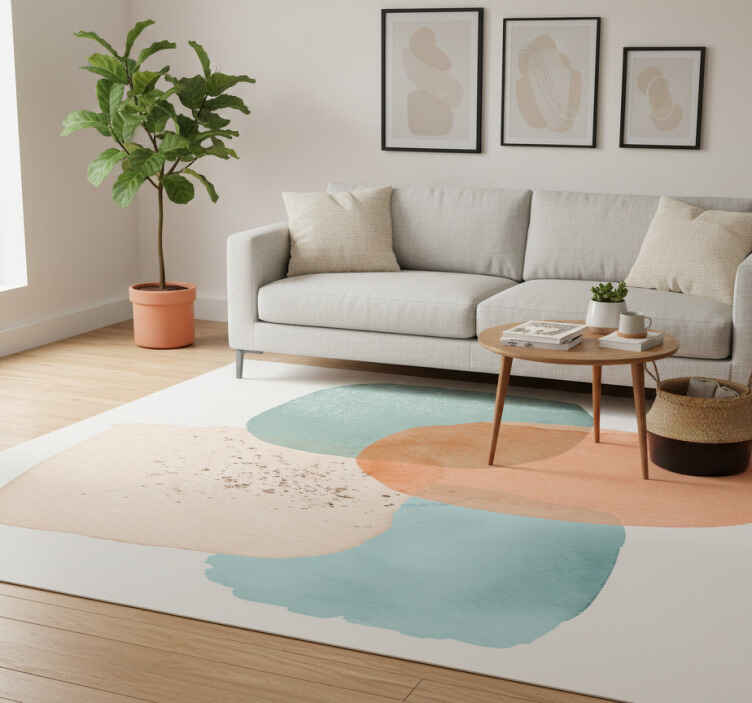 Tappeto vinile moderno design minimalista colori terra - TenStickers