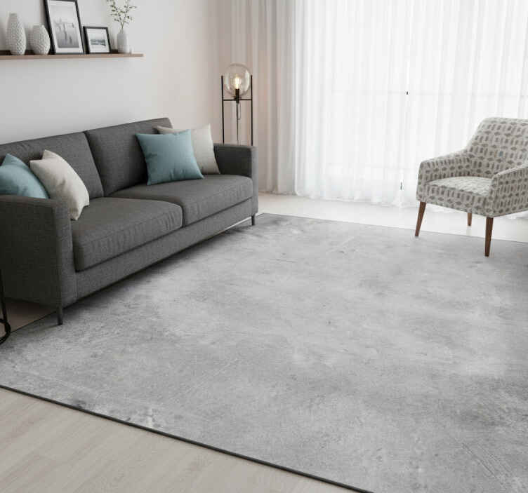 Cement worn design texture vinyl rug - TenStickers