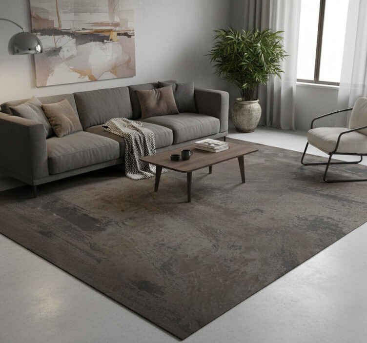 Texture vinyl rug in industrial gray rusty iron - TenStickers