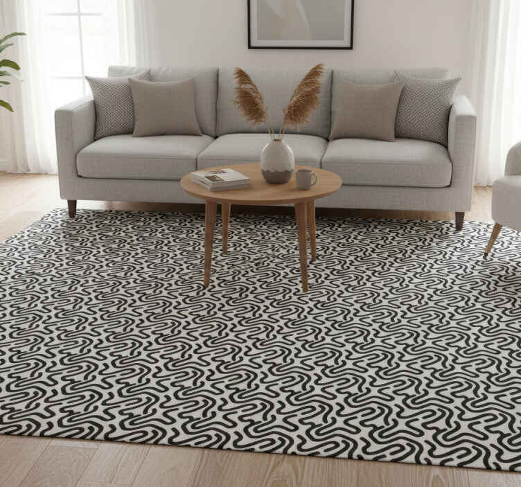 Texture vinyl rug with labyrinth design - TenStickers