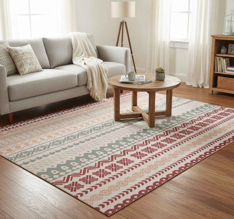 Texture vinyl rug in vintage viking pattern - TenStickers