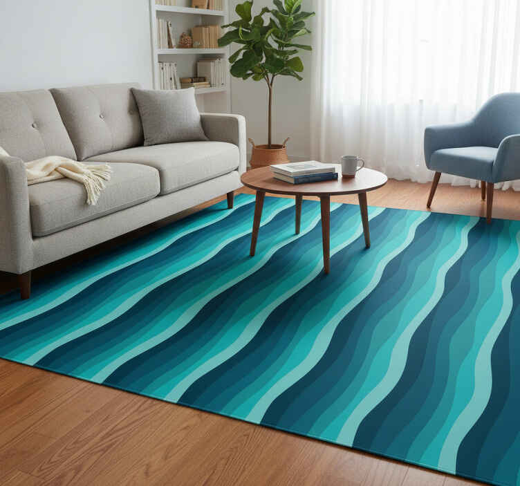 Texture vinyl rug wave pattern - TenStickers