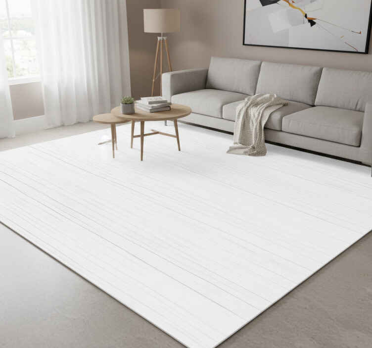 Alfombra vinílica textura madera vertical blanca - TenVinilo