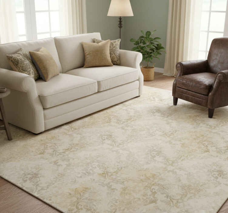 Tapis vinyle vintage motif damassé vintage - TenStickers