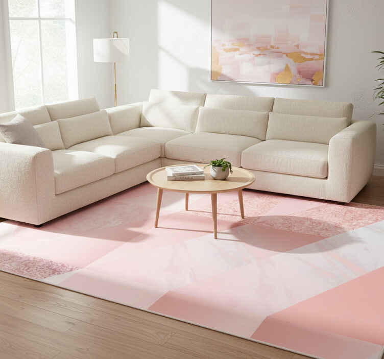 Alfombra vinílica textura mármol rosa - TenVinilo