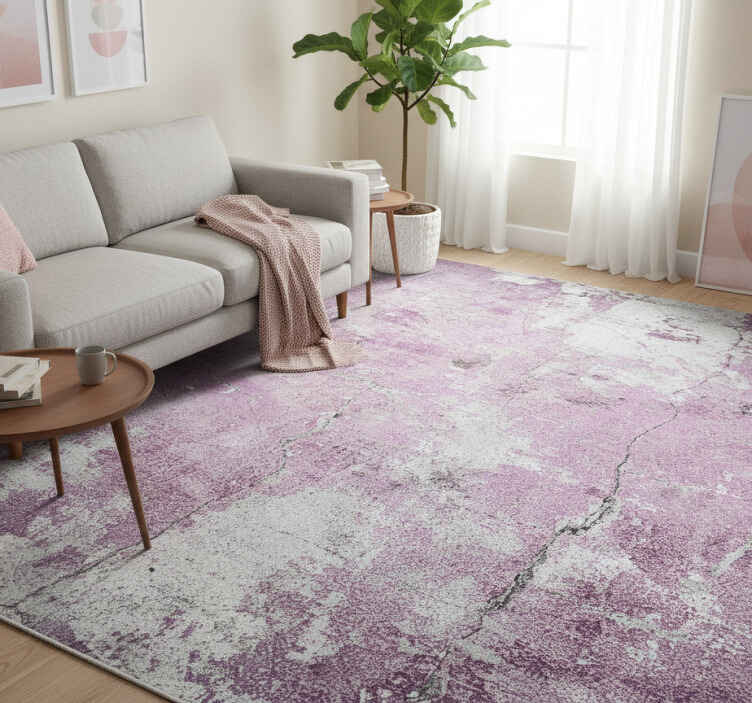 Gray and pink concrete texture vinyl rug - TenStickers