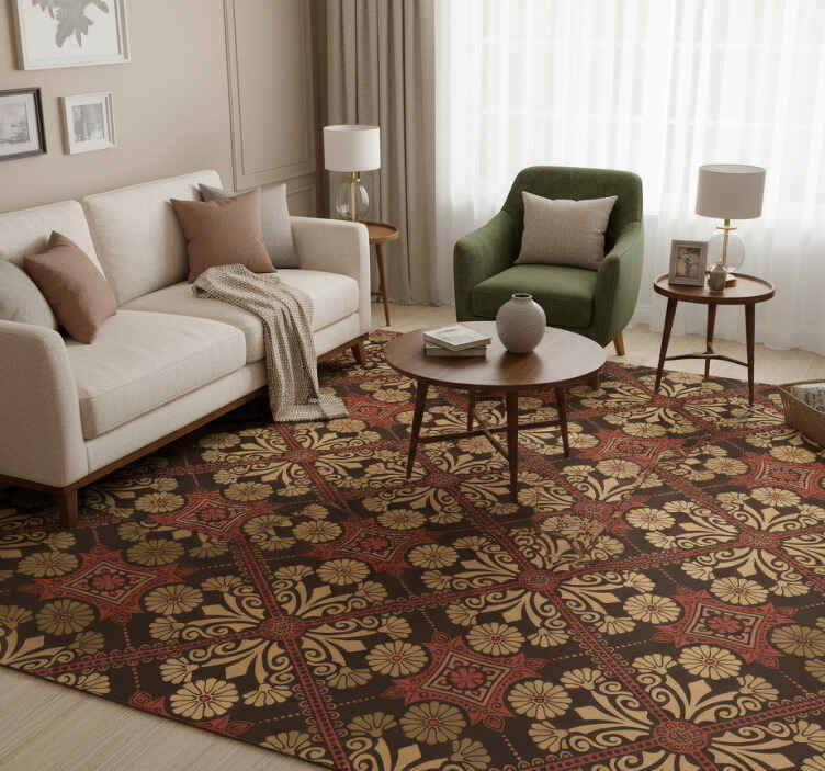 Tapis vinyle vintage papier peint vintage chambre - TenStickers
