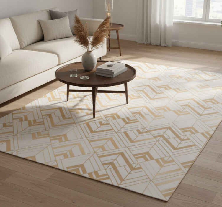 Tapis vinyle vintage motif décoratif en losanges - TenStickers