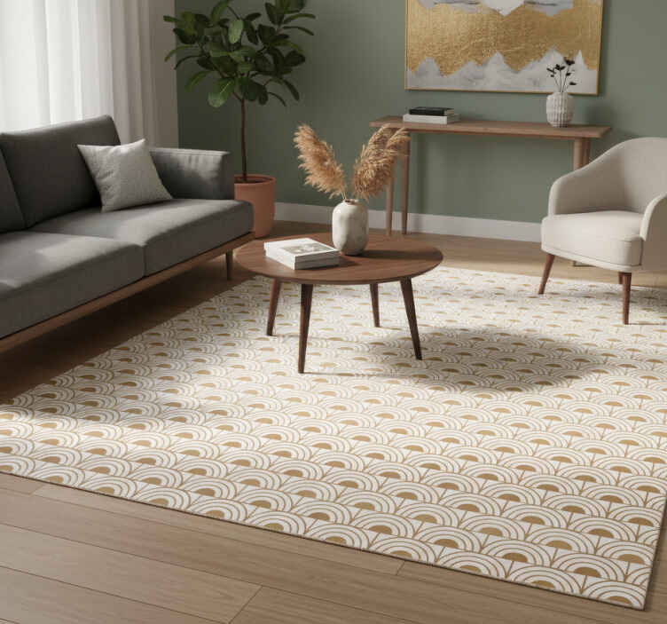 Tapis vinyle vintage motif décoratif arc doré - TenStickers