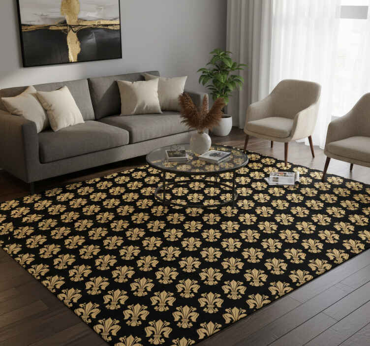 Tapis vinyle vintage fleur-de-lis élégant - TenStickers