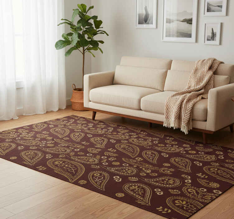 Tapis vinyle vintage motif indien classique - TenStickers
