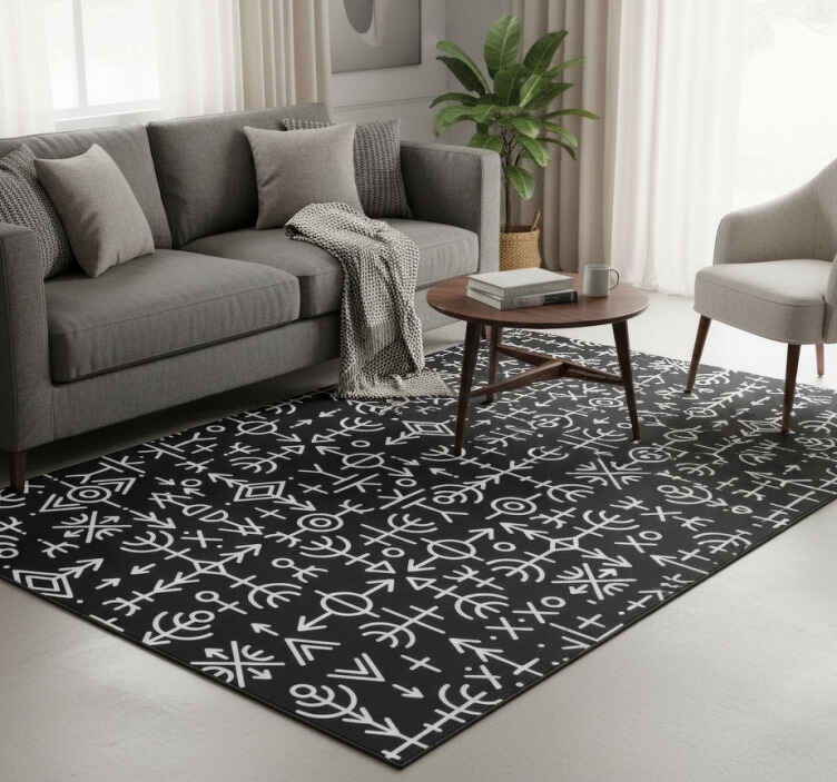Tapis vinyle vintage ensemble de symboles vikings - TenStickers