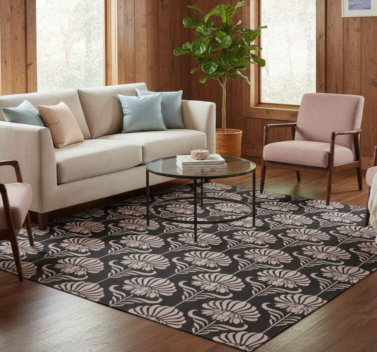 Tapis vinyle vintage motifs art nouveau - TenStickers