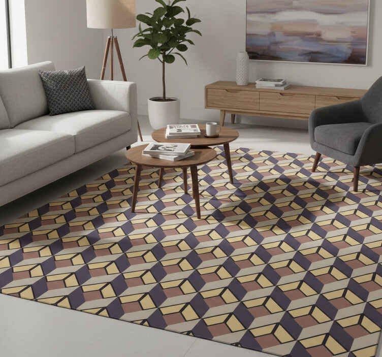 Tapis vinyle vintage gris rétro - TenStickers