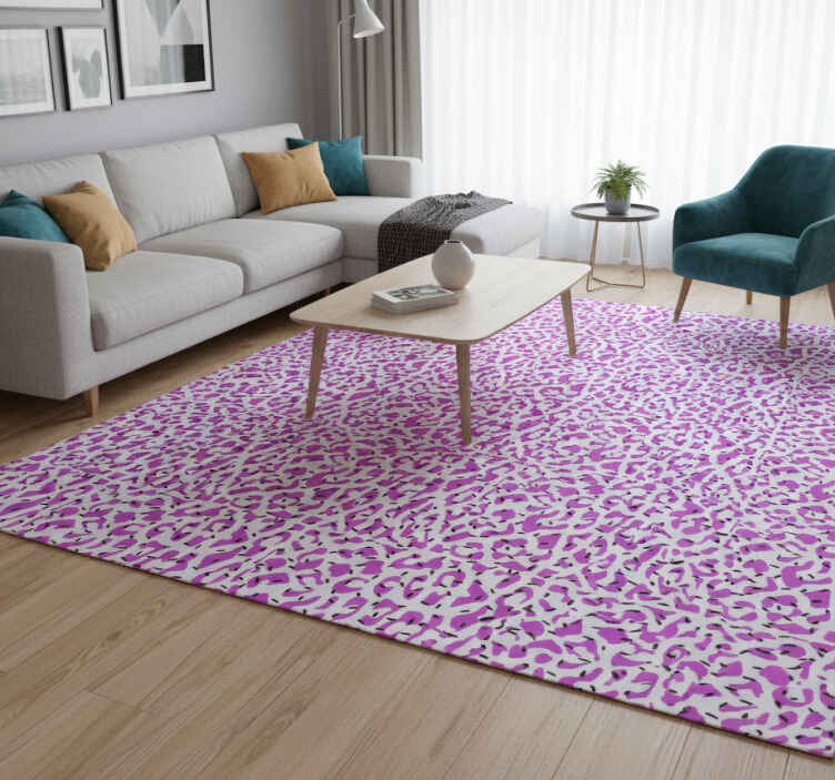 Vintage vinyl rug in 80s colorful line pattern - TenStickers