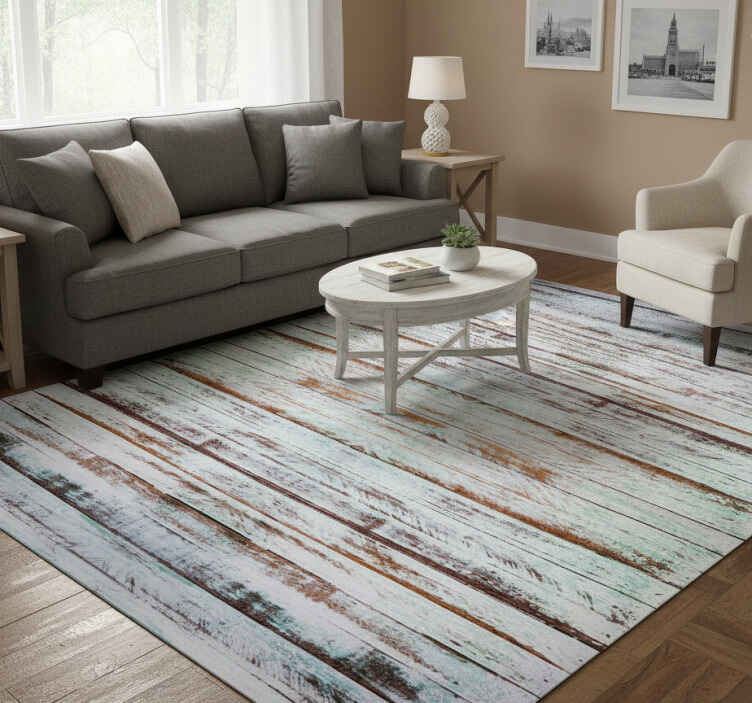 Vintage vinyl rug stripping wood design - TenStickers