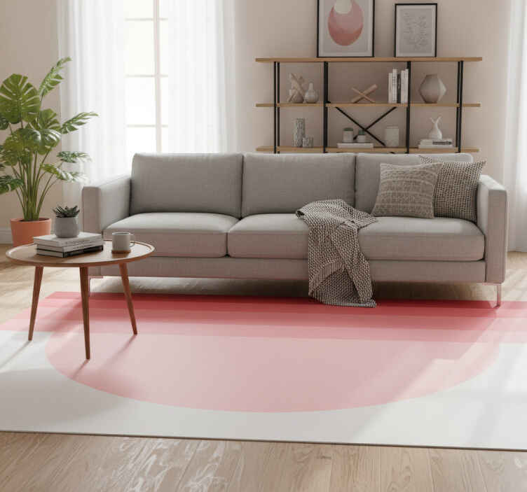 Vintage vinyl rug pink 70s sunset design - TenStickers