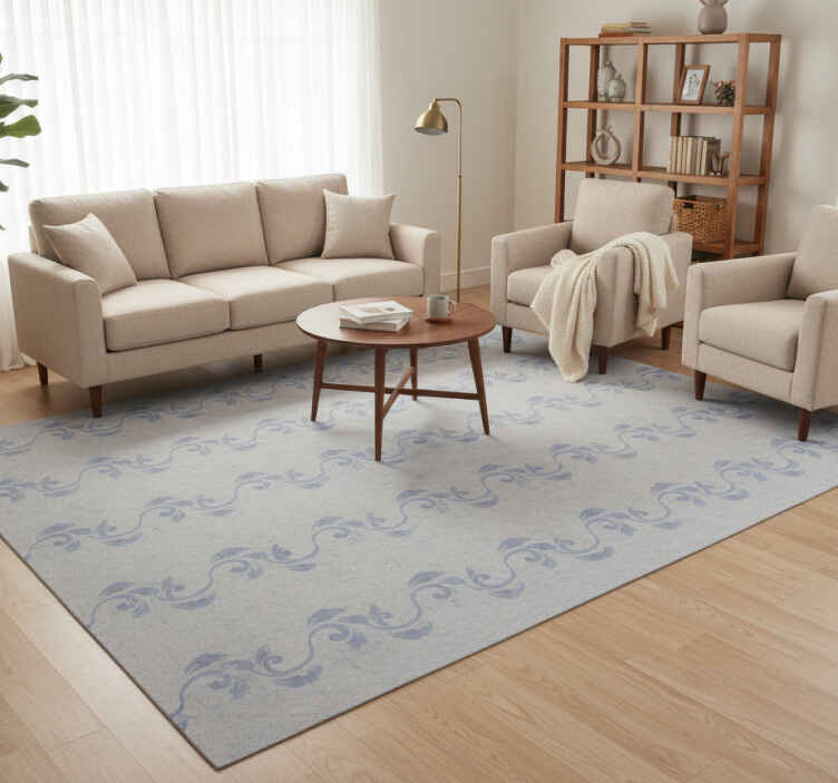 Vintage vinyl rug in vintage watercolor ivy - TenStickers