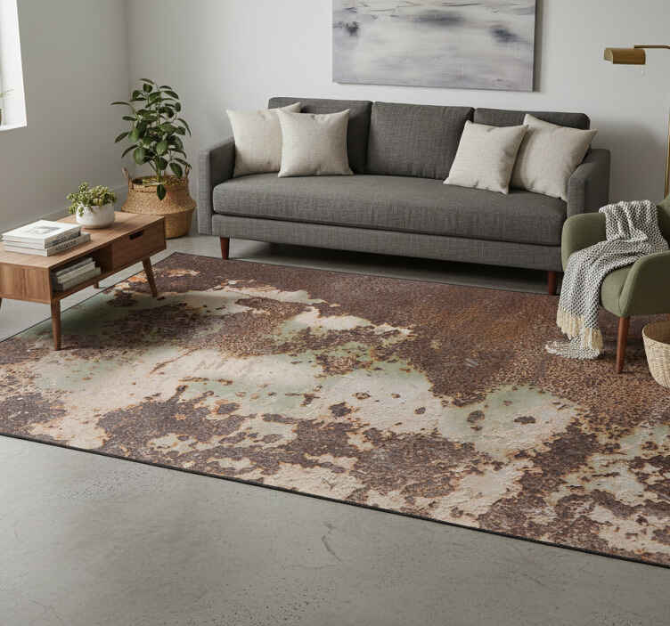 Tapis vinyle texture mur en métal rouillé - TenStickers