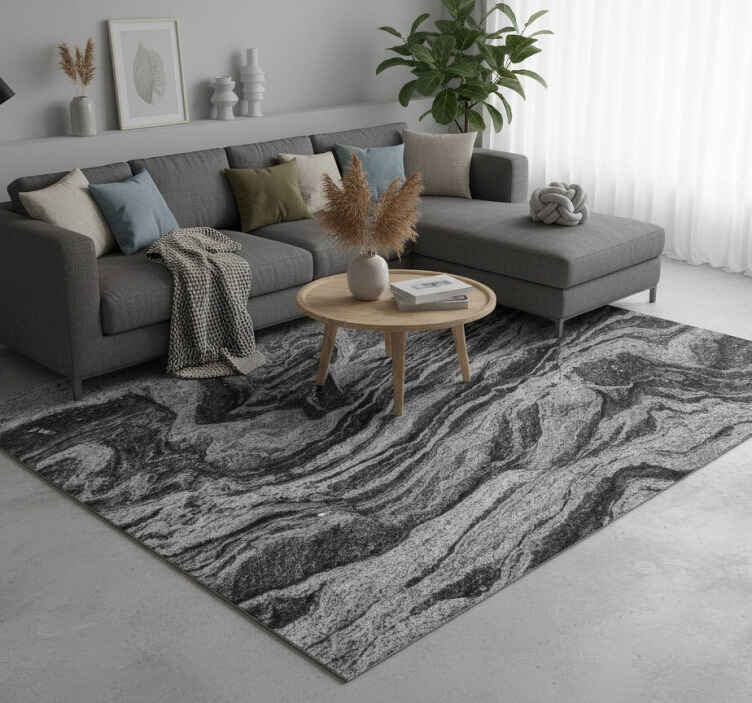 Tapis vinyle texture gris naturel - TenStickers