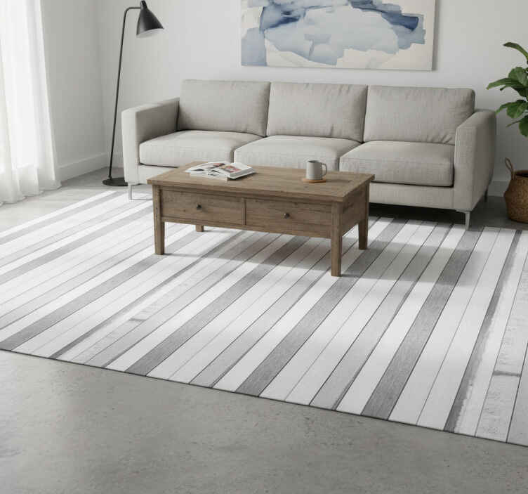 Tapis vinyle texture lattes blanches vieillies - TenStickers