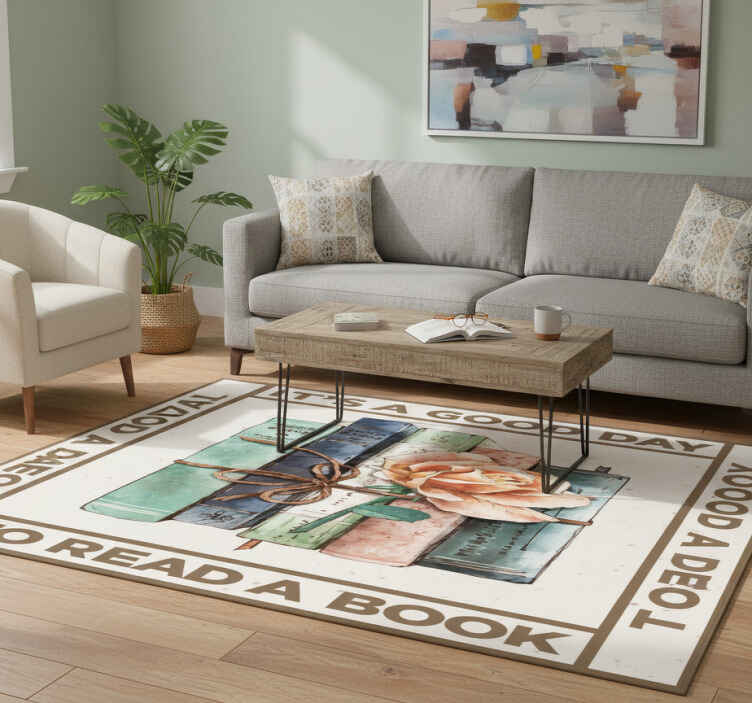 Tapis vinyle citation livres - TenStickers