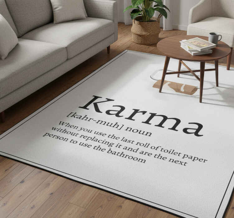 Tapis vinyle citation définition du karma - TenStickers
