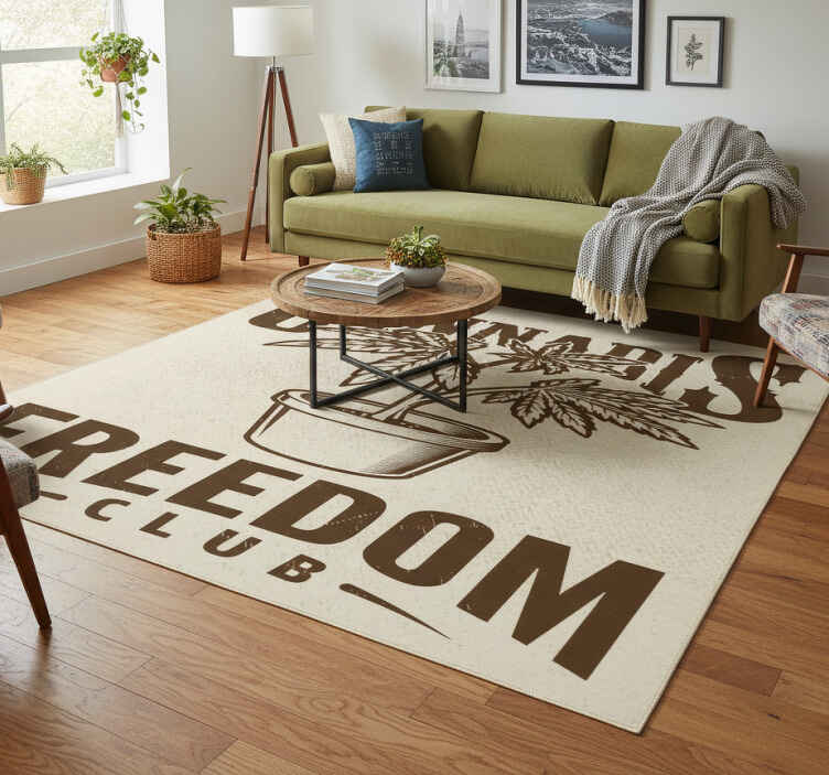 Tapis vinyle citation club de cannabis - TenStickers