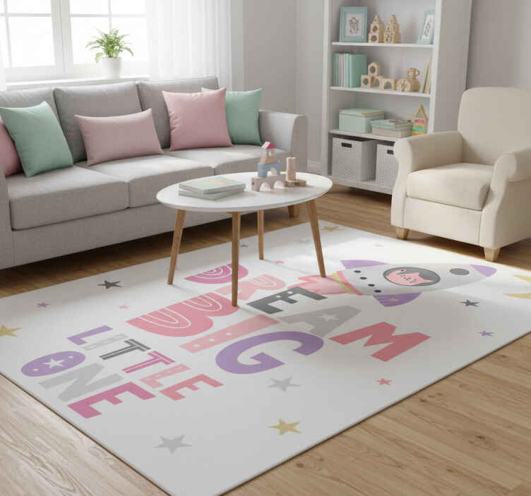 Tapis vinyle citation rêve grand petit enfant - TenStickers