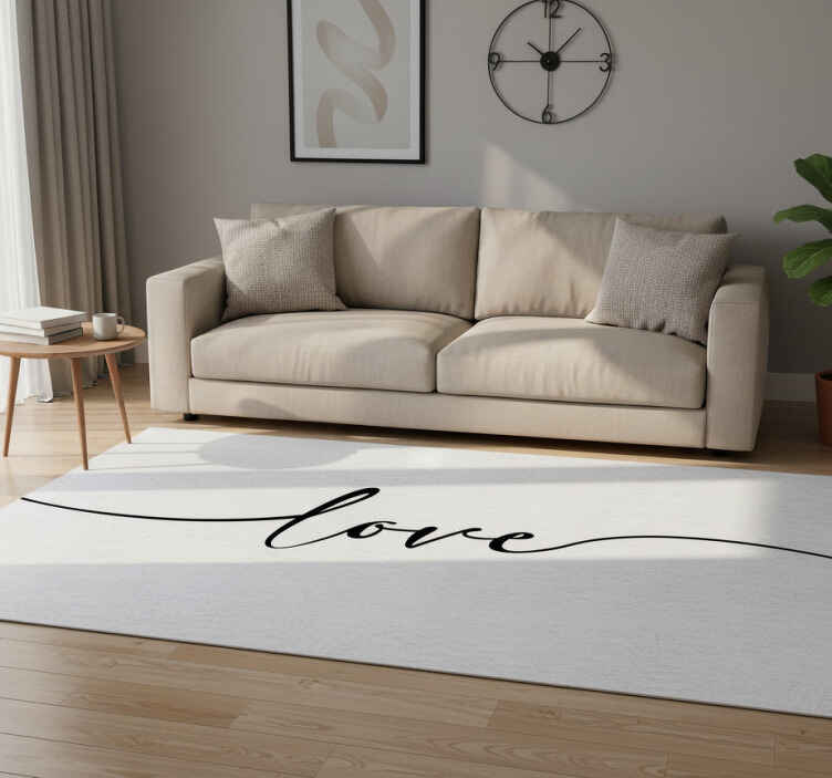 Tapis vinyle citation mot d'amour - TenStickers
