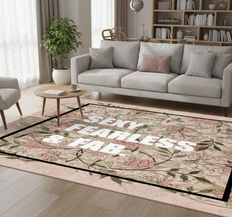 Tapis vinyle citation sans peur - TenStickers