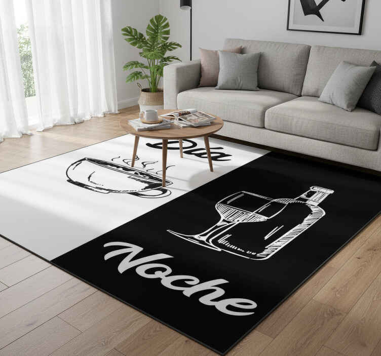Tapis vinyle citation cuisine noir et blanc amusant - TenStickers