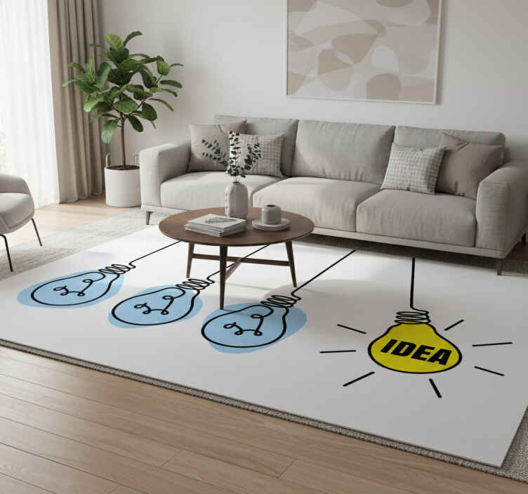 Tapis vinyle citation idée lumineuse - TenStickers