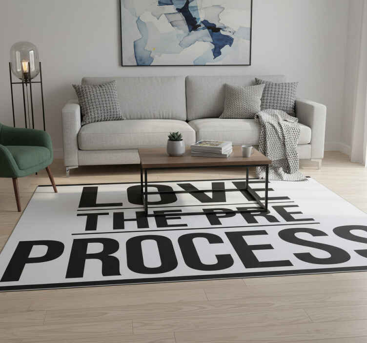 Tapis vinyle citation aimez le processus texte - TenStickers