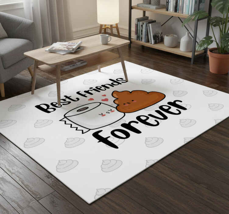 Tapis vinyle citation design drôle pour toilettes - TenStickers