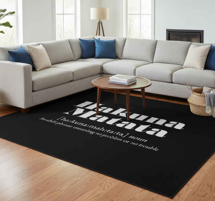 Tapis vinyle citation hakuna matata signification - TenStickers