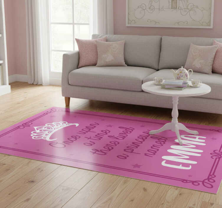 Tapis vinyle citation princesse personnalisée - TenStickers