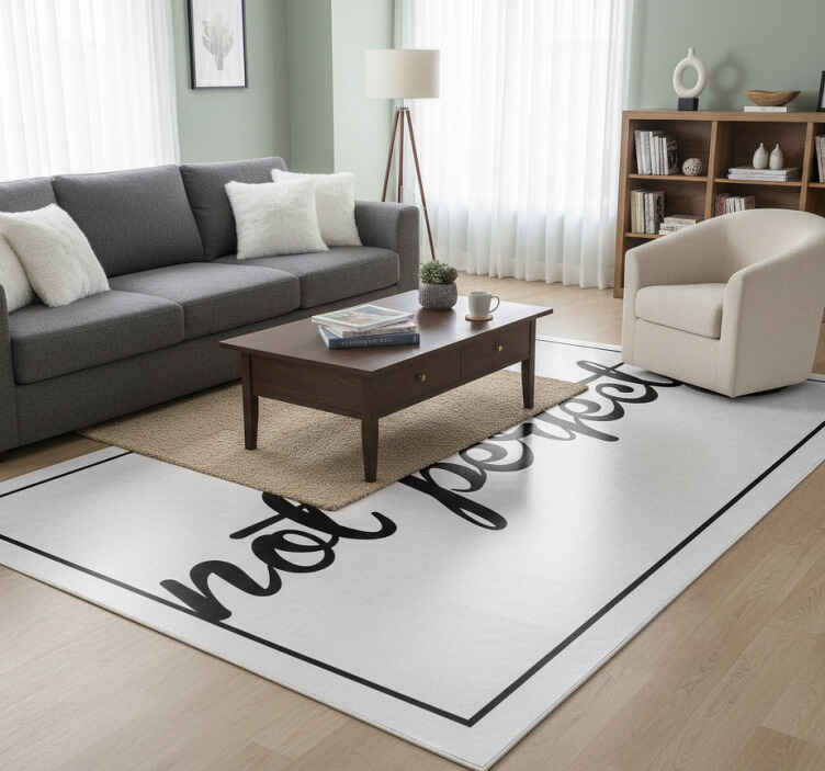 Tapis vinyle citation soyez vrai pas parfait - TenStickers