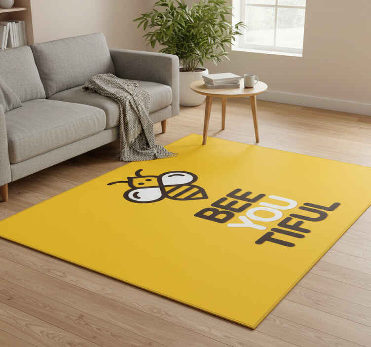 Tapis vinyle citation vous êtes si belle comme une abeille - TenStickers