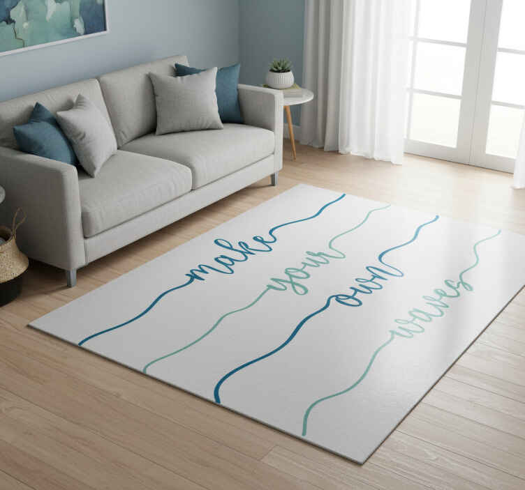 Tapis vinyle citation créez vos propres vagues - TenStickers