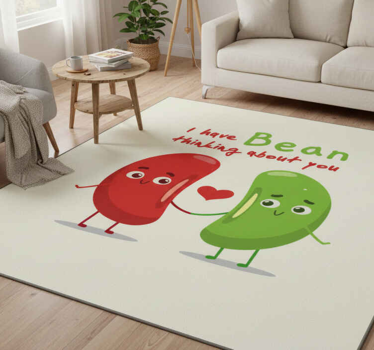 Tapis vinyle citation drôle avec des haricots - TenStickers