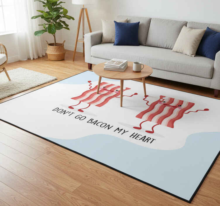 Tapis vinyle citation drôle avec du bacon - TenStickers
