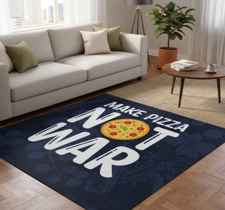 Tapis vinyle citation amusantes font des pizzas - TenStickers