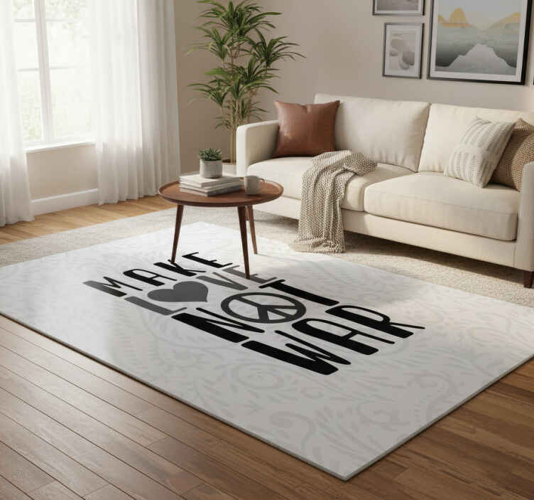 Tapis vinyle citation faites l'amour pas la guerre - TenStickers