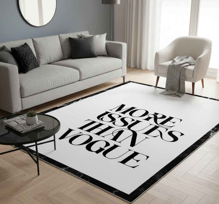 Tapis vinyle citation plus de problèmes que vogue - TenStickers