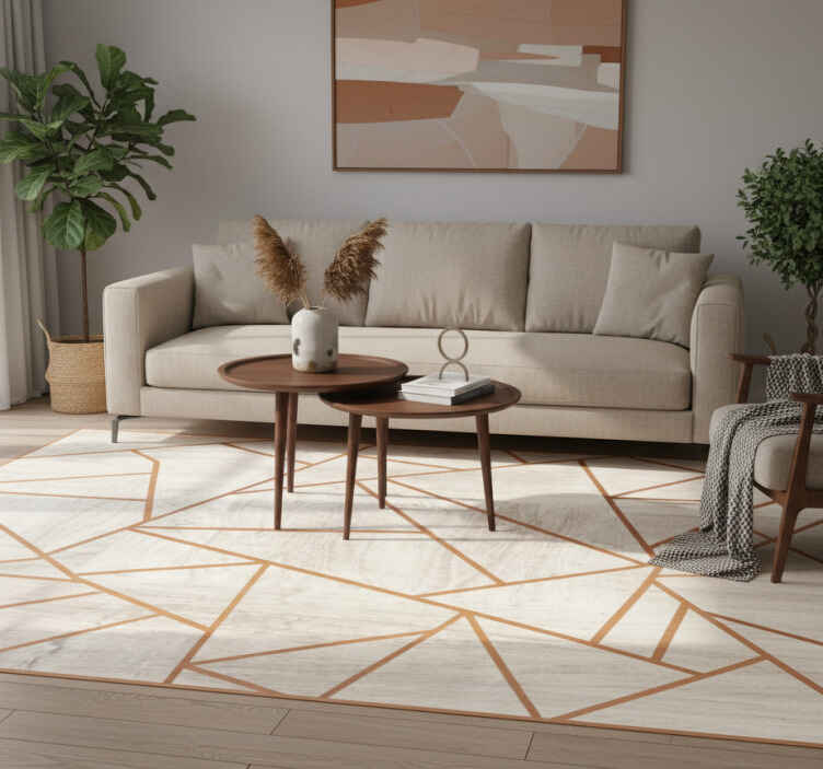 Vinyl teppich textur nussbaum holz geometrisches muster - TenStickers