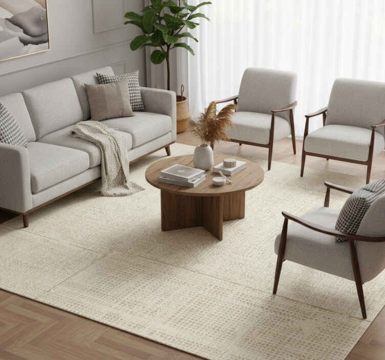 Vinyl teppich textur beige raffia - TenStickers