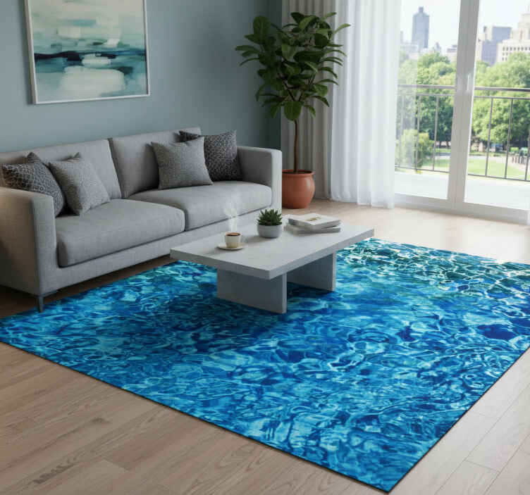 Vinyl teppich textur in realistischem blauwasser - TenStickers