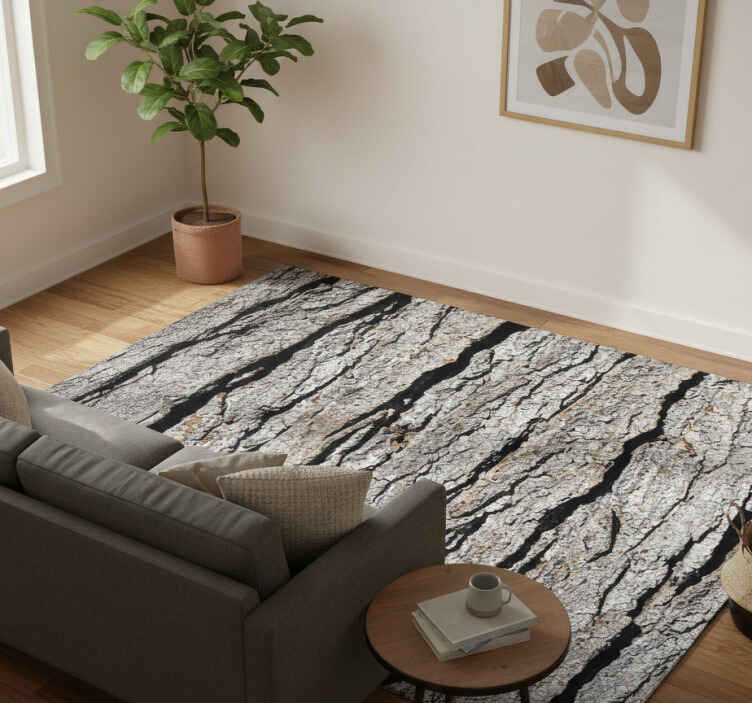 Vinyl teppich textur mit realistischem baumstamm-muster - TenStickers