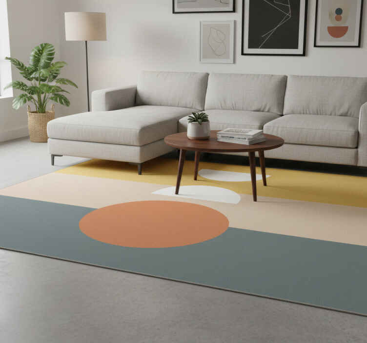 Alfombra vinílica geométrica arte abstracto de banderas - TenVinilo
